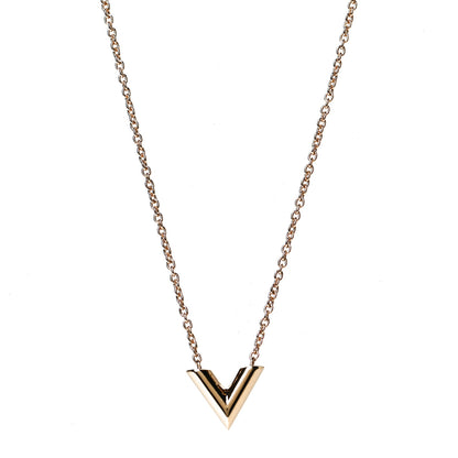 Louis Vuitton Essential V Necklace Gold 1 of 5