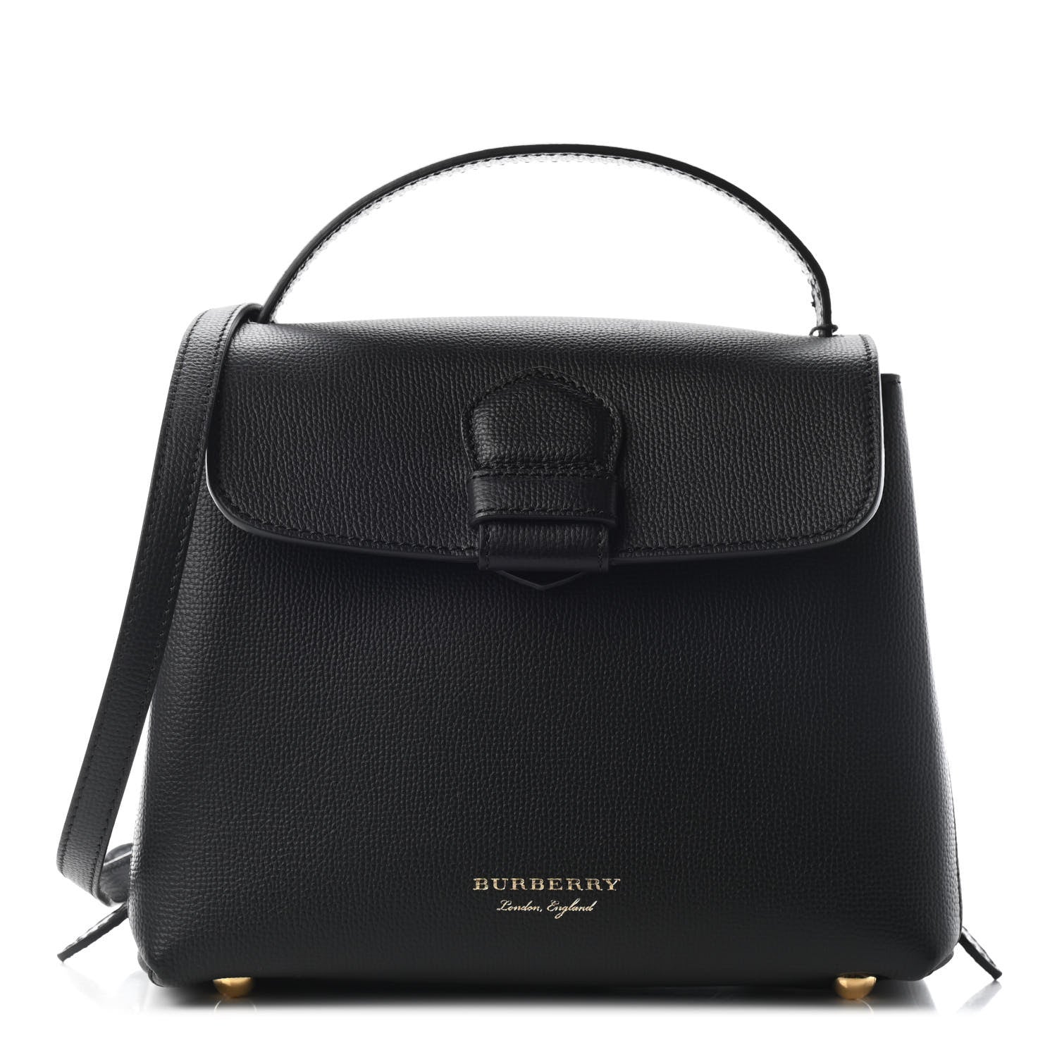 Burberry Derby Calfskin House Check Small Camberley Black 1 of 7
