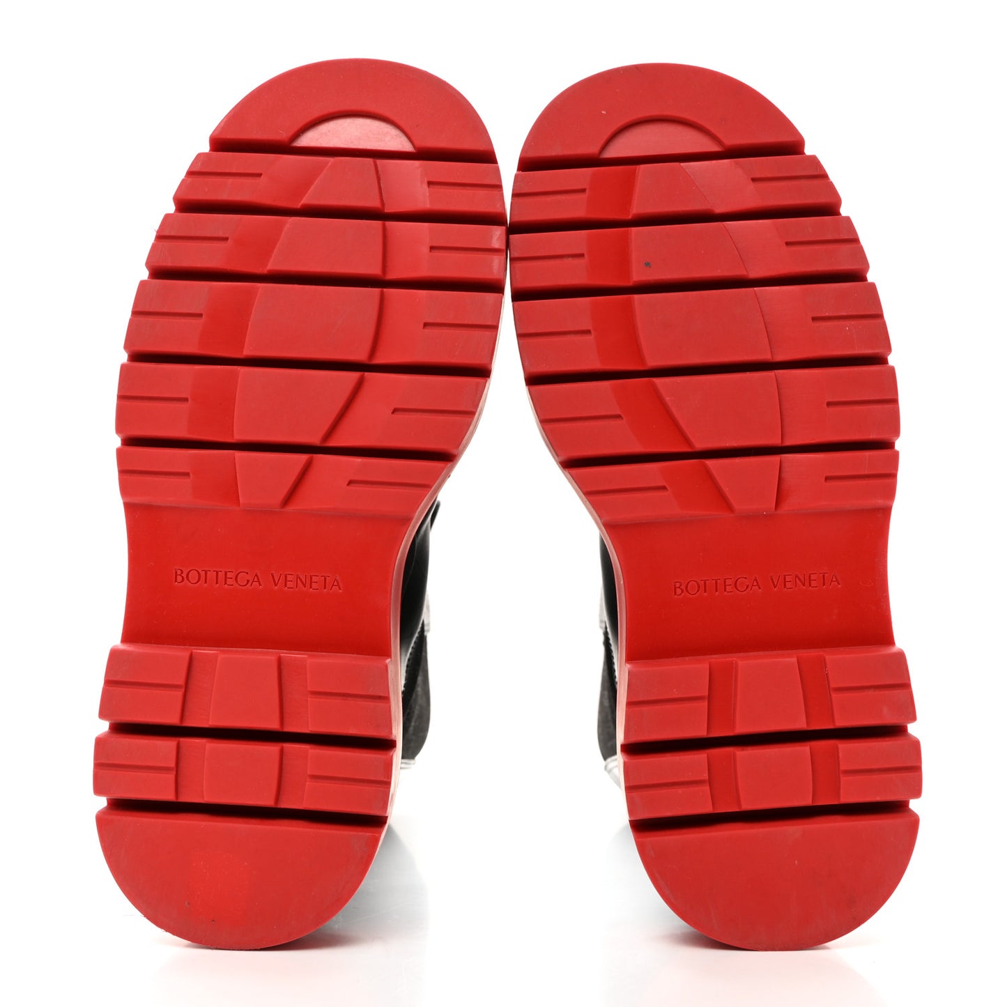 Calfskin The Tire Chelsea Boots 38 Black Bright Red