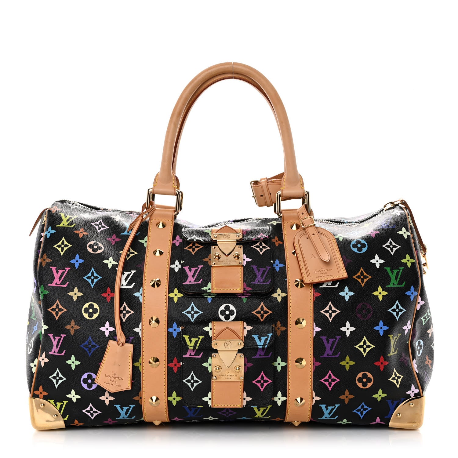 Louis Vuitton Monogram Multicolor Keepall 45 Black 1 of 14