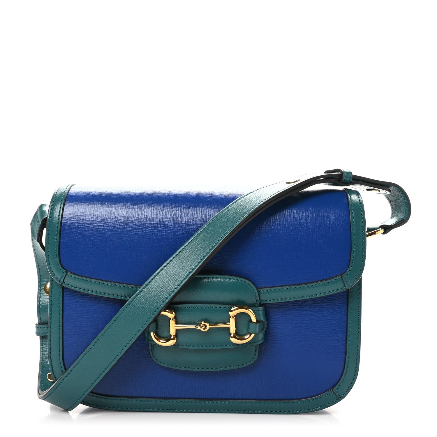 Gucci Azalea Calfskin Horsebit 1955 Shoulder Bag Imperial Blue Pavone 1 of 12