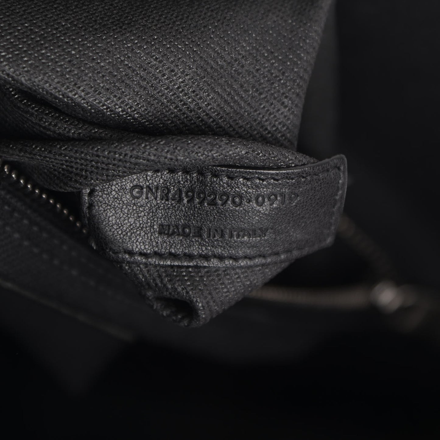 Linen Calfskin Rive Gauche Tote Black