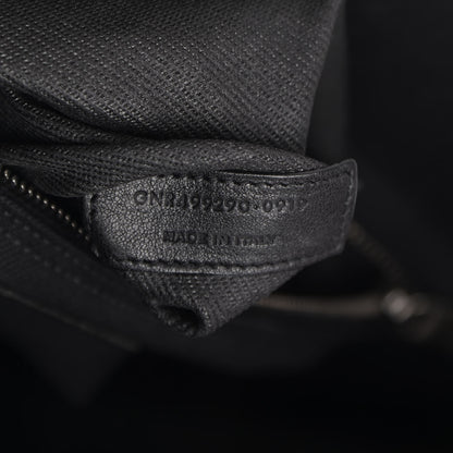 Saint Laurent Linen Calfskin Rive Gauche Tote Black 7 of 17