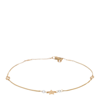 Gucci 18K Yellow Gold Diamond Heart GG Station Bracelet 1 of 3
