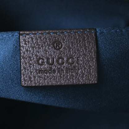 Gucci GG Supreme Monogram Textured Dollar Calfskin Web Small Ophidia Dome Shoulder Bag Beige Ebony New Acero 6 of 11