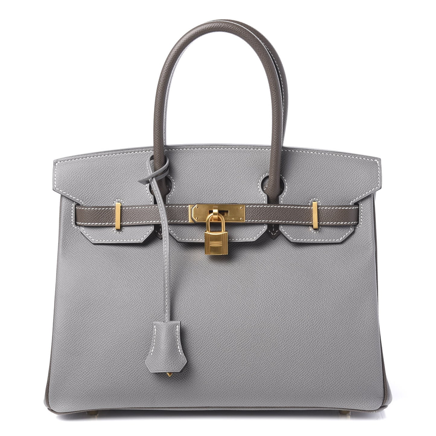 Epsom Horseshoe Birkin 30 Etain Gris Mouette