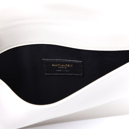 Saint Laurent Smooth Shiny Calfskin Medium Uptown Removable Pouch White 7 of 8
