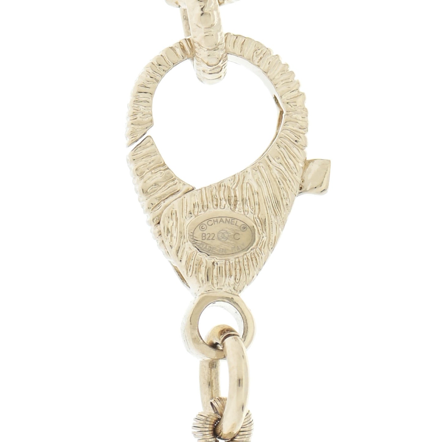 Pearl Crystal CC Camellia Short Necklace Gold