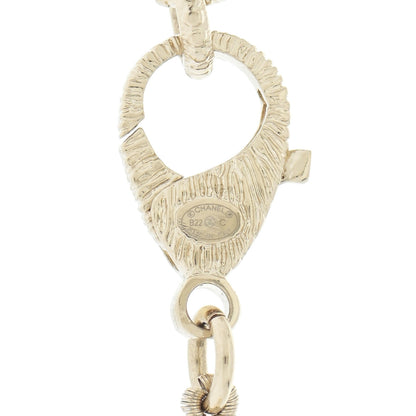 Chanel Pearl Crystal CC Camellia Short Necklace Gold 6 of 6