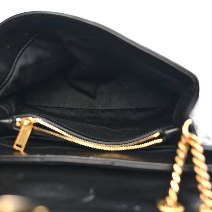 Saint Laurent Calfskin Y Quilted Monogram Small Loulou Chain Satchel Black 5 of 16