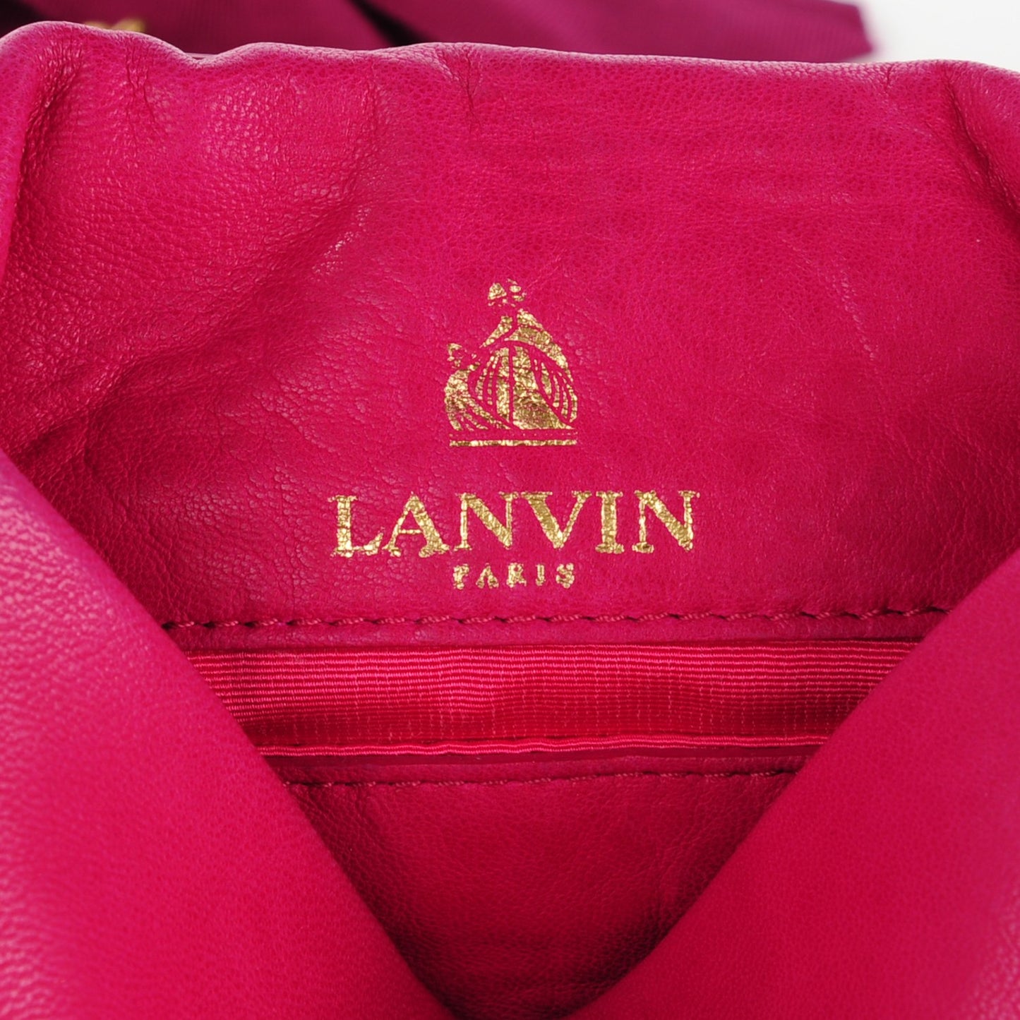 Lambskin Quilted Mini Happy Pop Crossbody Fuchsia