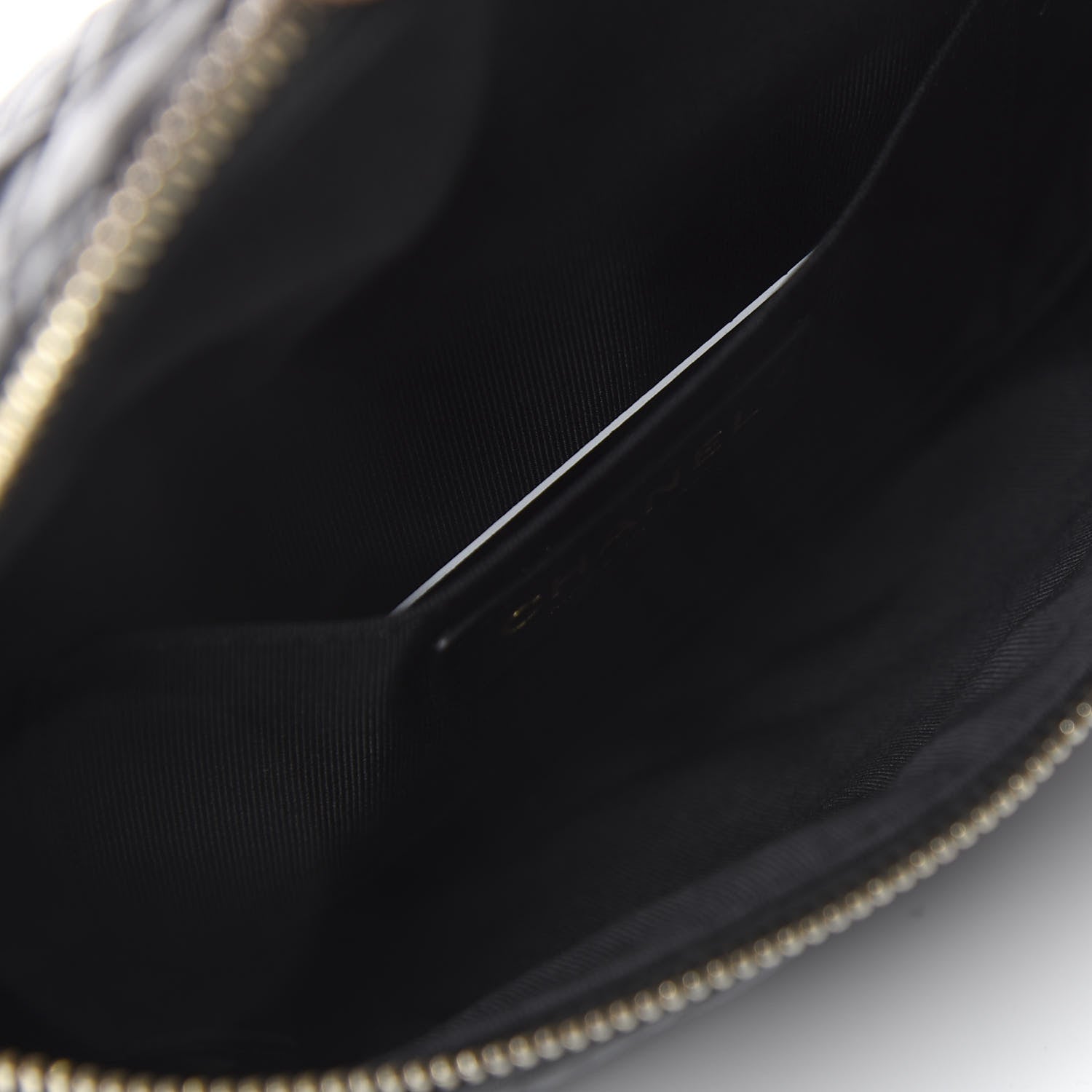 Chanel Lambskin Quilted Banane Waist Bag Fanny Pack Black 5 of 8