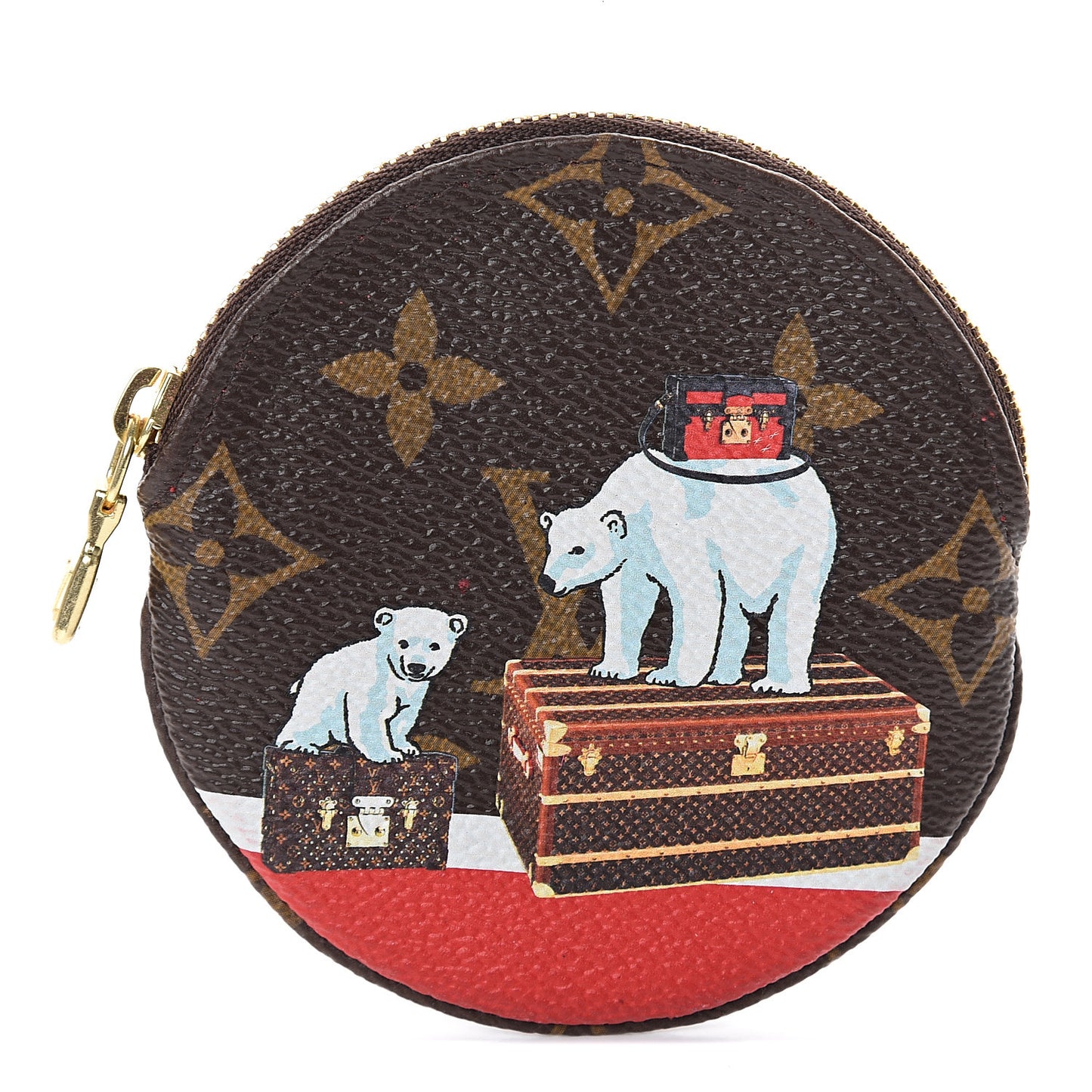 Monogram 2017 Christmas Animation Round Coin Purse