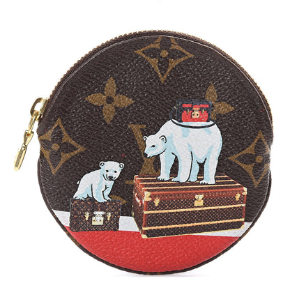 Louis Vuitton Monogram 2017 Christmas Animation Round Coin Purse 1 of 5