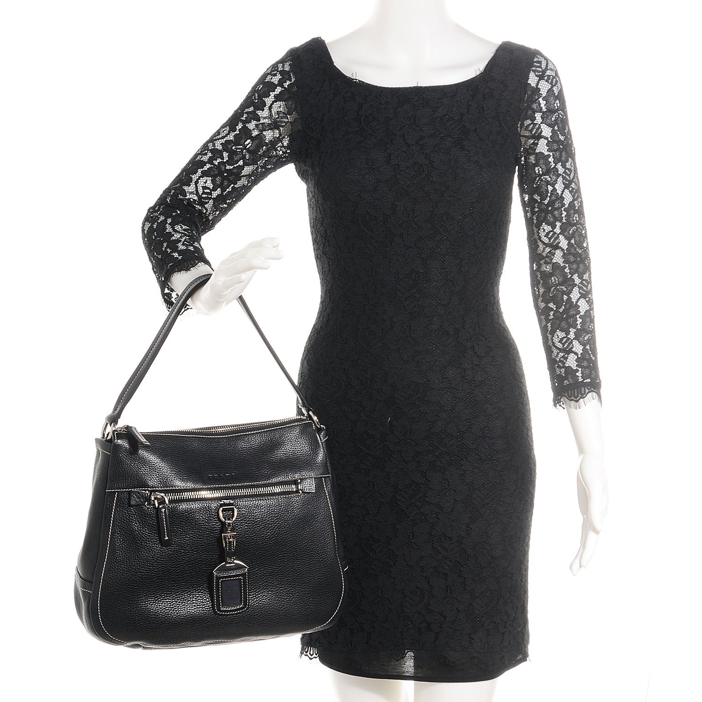 Vitello Daino Shoulder Bag Nero Black