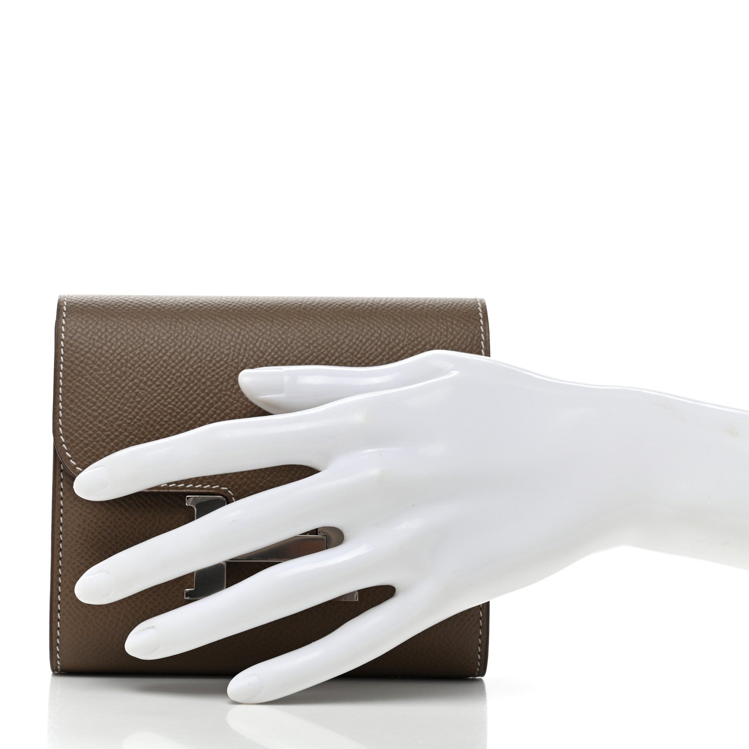 Hermes Epsom Constance Compact Passant Wallet Etoupe 2 of 7