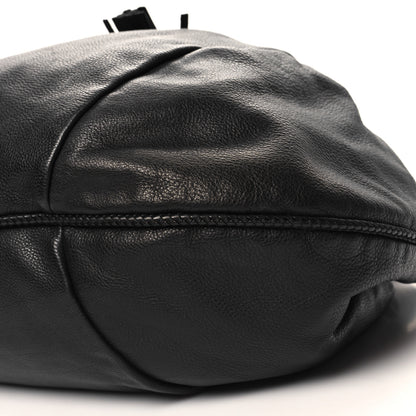 Gucci Pebbled Calfskin Medium Marrakech Shoulder Bag Black 10 of 10