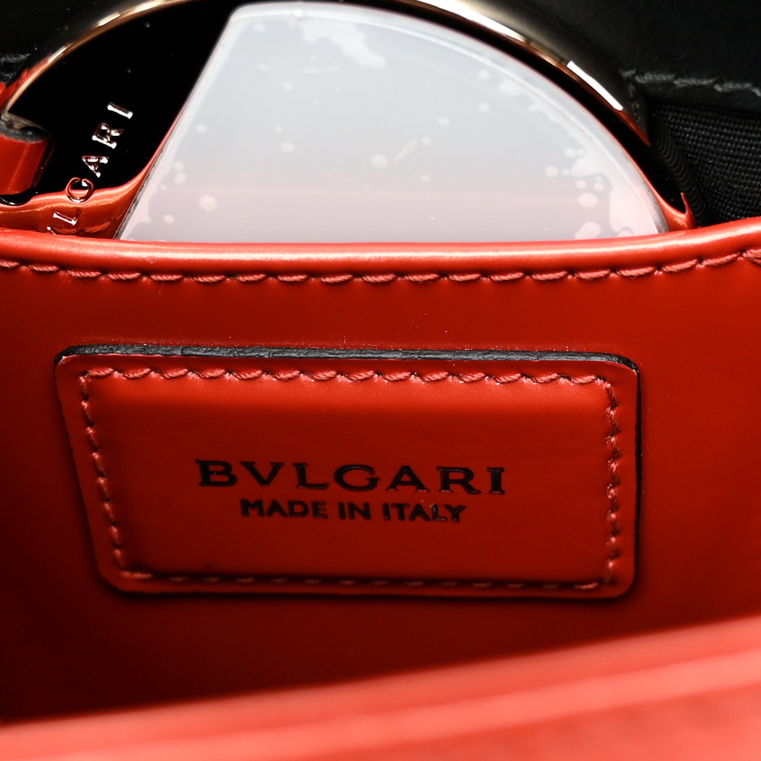 Bulgari Patent Serpenti Forever Small Shoulder Bag Orange 7 of 12