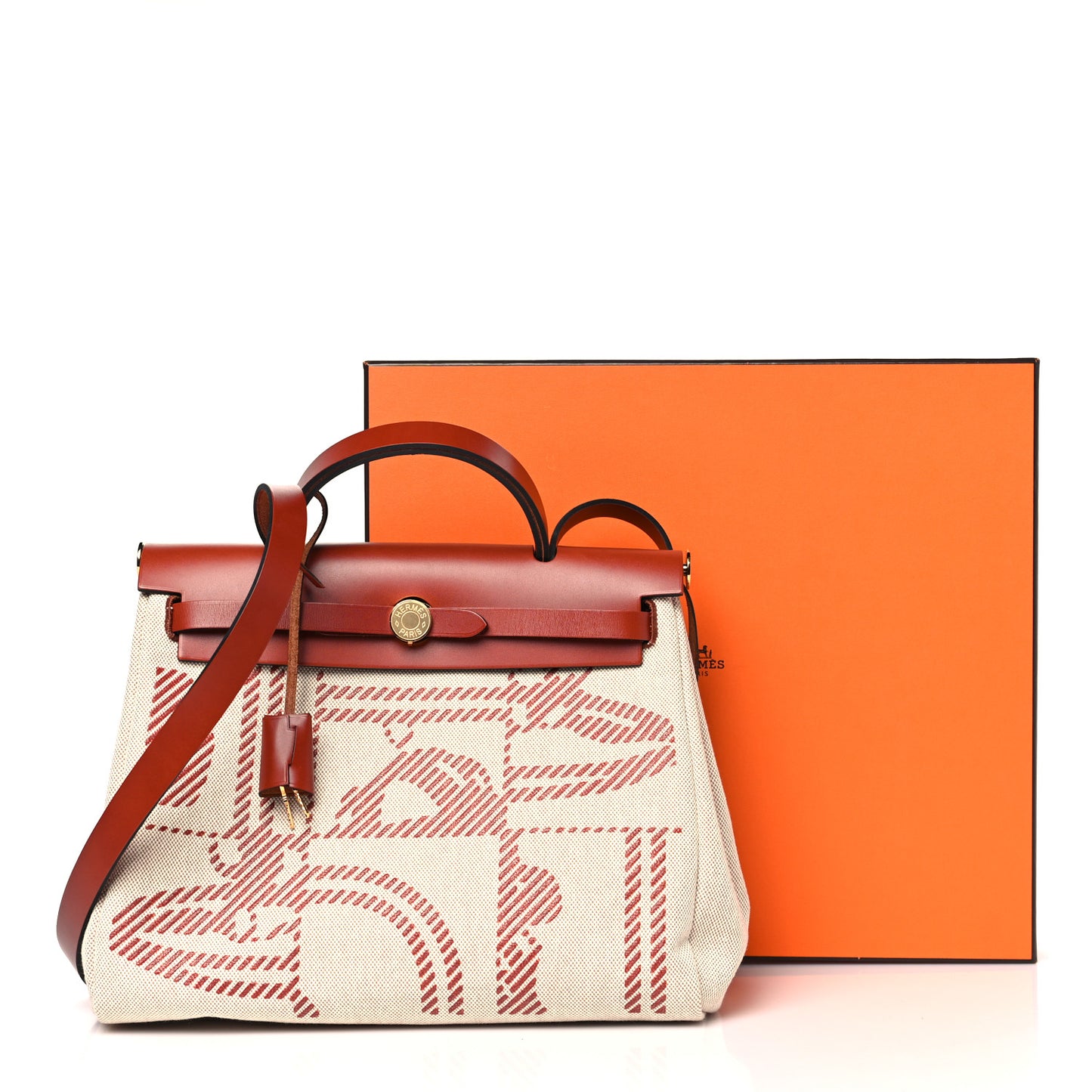 Vache Hunter Toile H Brides de Gala Herbag Zip Retourne 31 PM Cuivre Ecru Beige