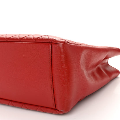 Chanel Caviar Quilted Grand Shopping Tote GST Red 10 of 10