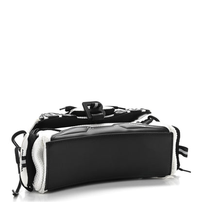 Balenciaga Faux Calfskin Fabric Small Sneakerhead Top Handle Bag Black White 4 of 10