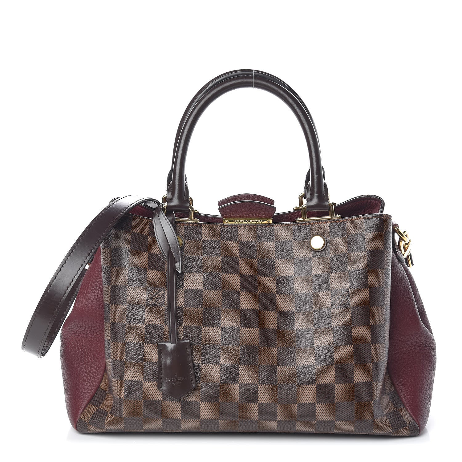 Louis Vuitton Damier Ebene Cuir Taurillon Brittany Bordeaux 1 of 15