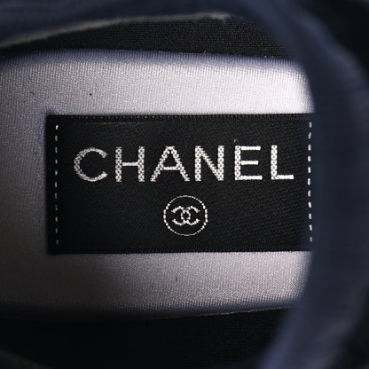Chanel Stretch Fabric CC Sneakers 40 Black 8 of 9