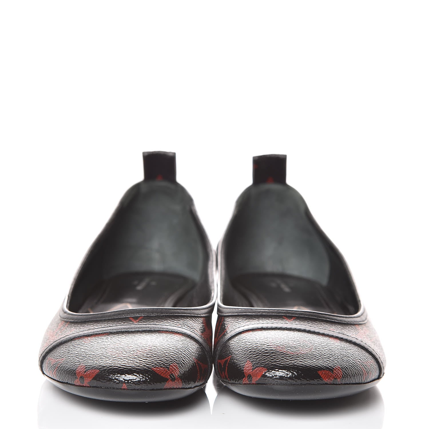 Louis Vuitton Monogram Infrarouge New Revival Ballerina Flats 38.5 Black 2 of 9