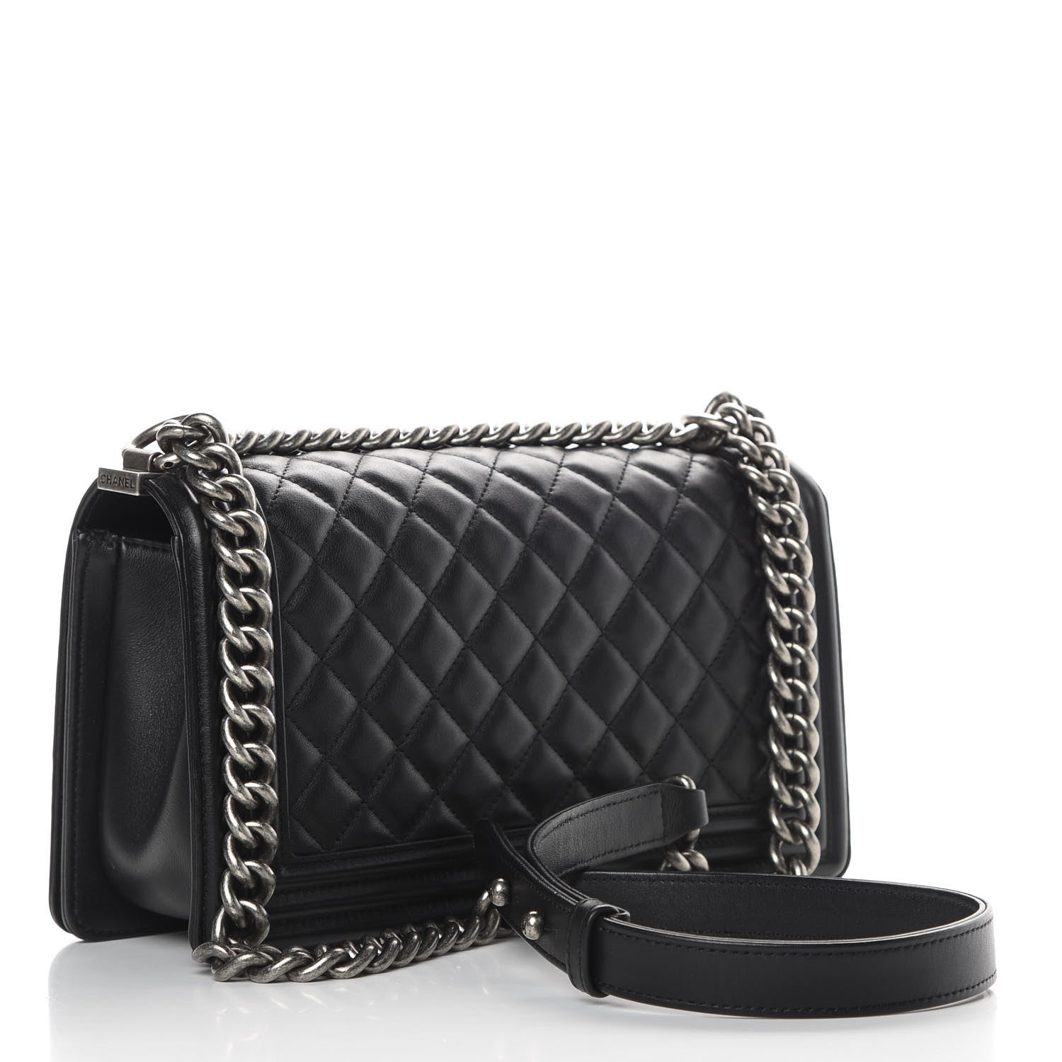 Chanel Calfskin Quilted Medium Boy Flap Black 3 of 14