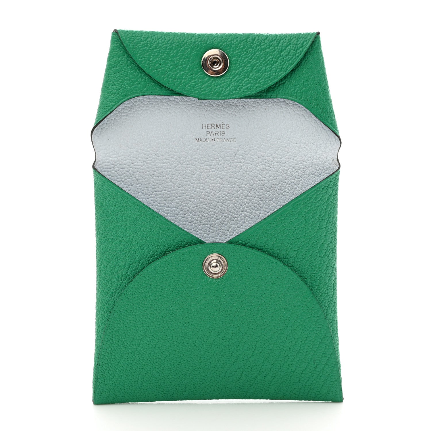 Hermes Chevre Mysore Bastia Verso Coin Purse Menthe Bleu Brume 5 of 8