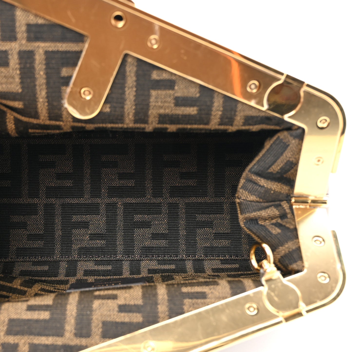Shiny Nappa Small Fendi First Dove Gray