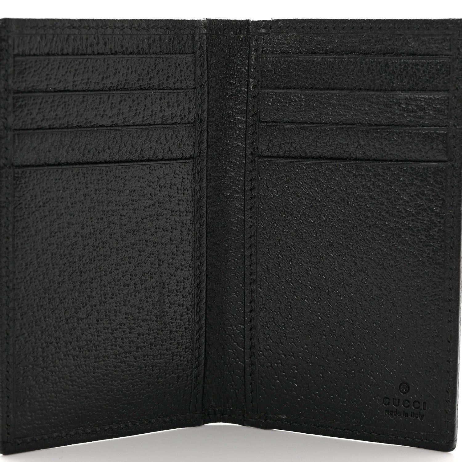 Gucci Textured Dollar Calfskin Horsebit Card Holder Black 5 of 7