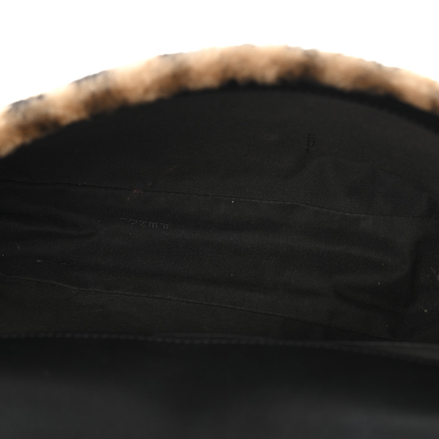 Fendi Shearling Vitello Dolce Macro FF 1974 Baguette Tobacco Black 5 of 10