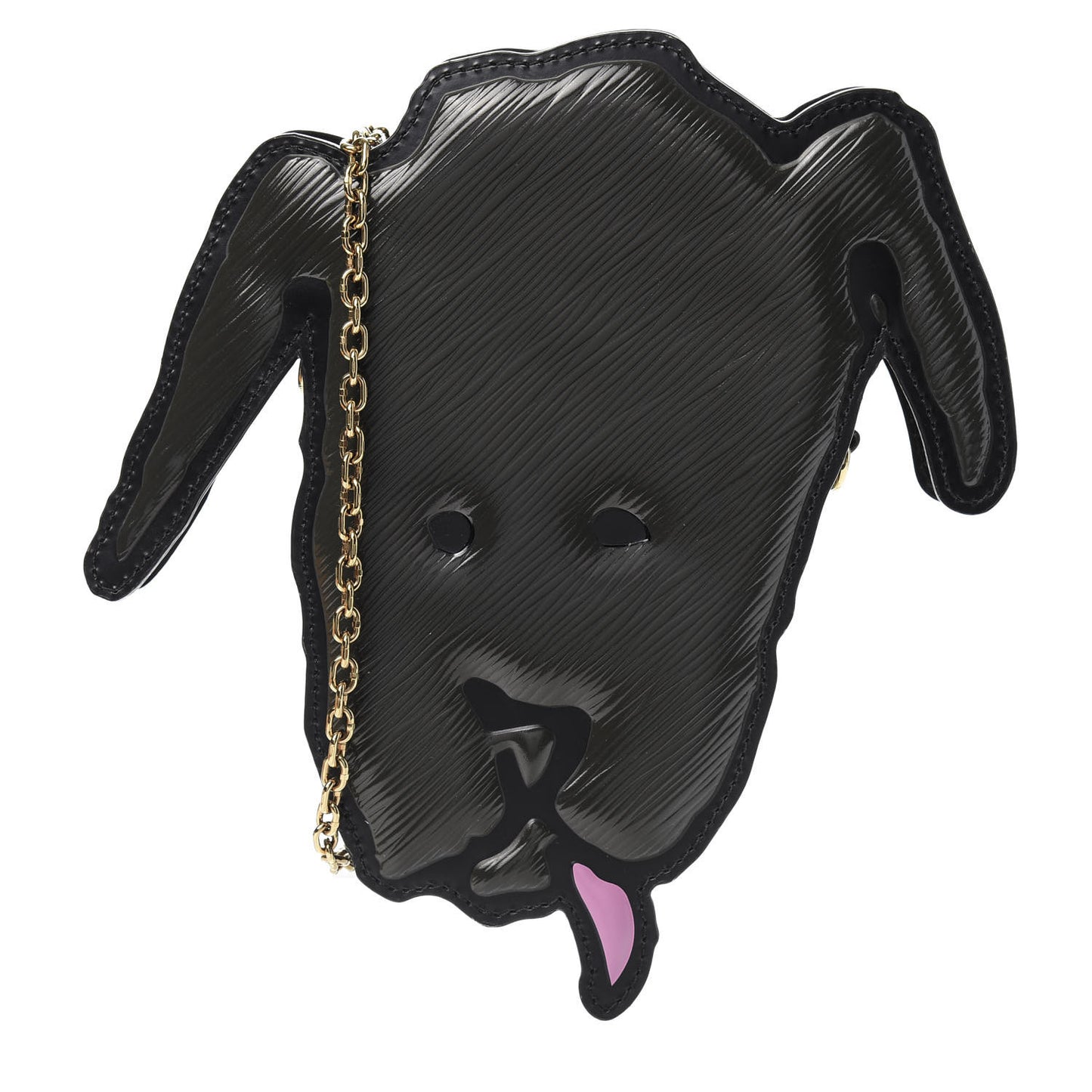 Epi Catogram Dog Face Clutch Black