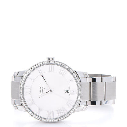 Tiffany Stainless Steel Diamond Bezel 37mm Atlas 3-Hand Automatic Watch 3 of 8