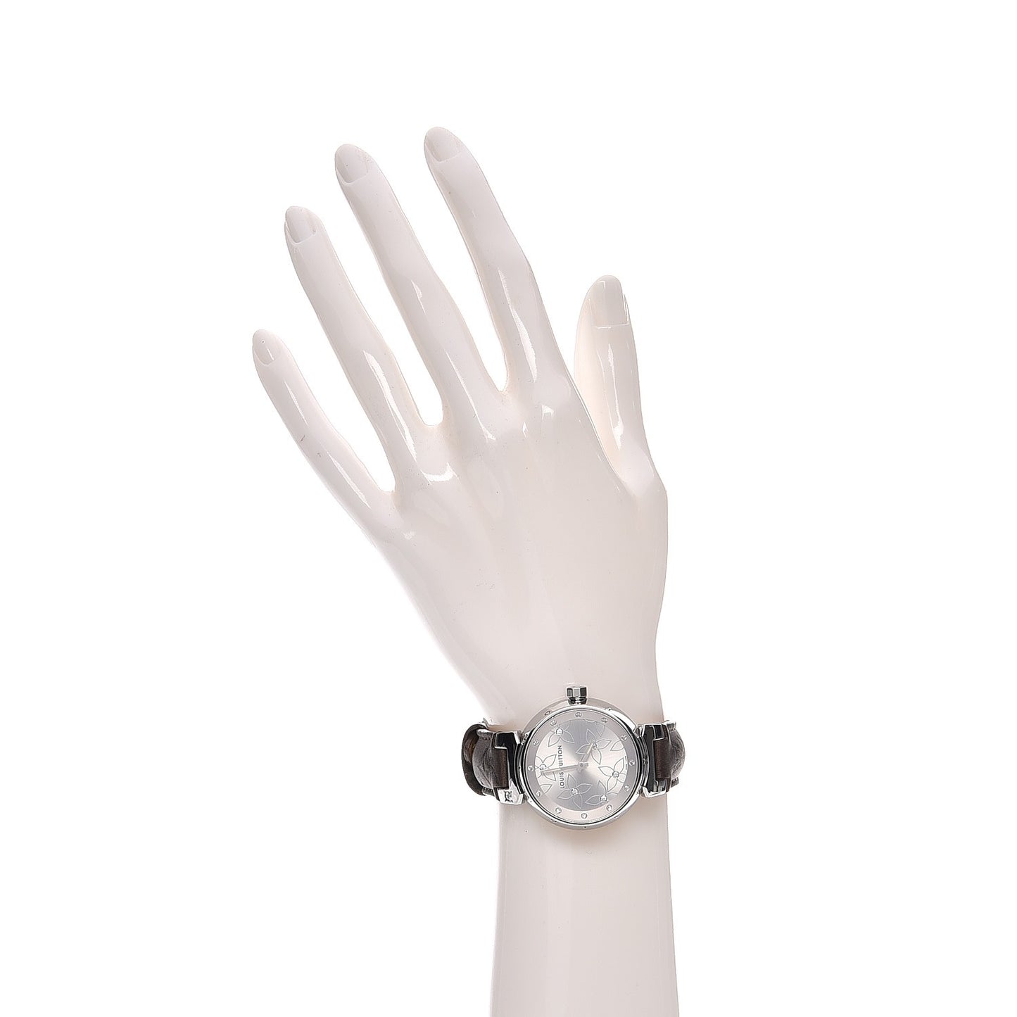 Stainless Steel Douceur Diamond Mother of Pearl 34mm Tambour Lovely Quartz Watch
