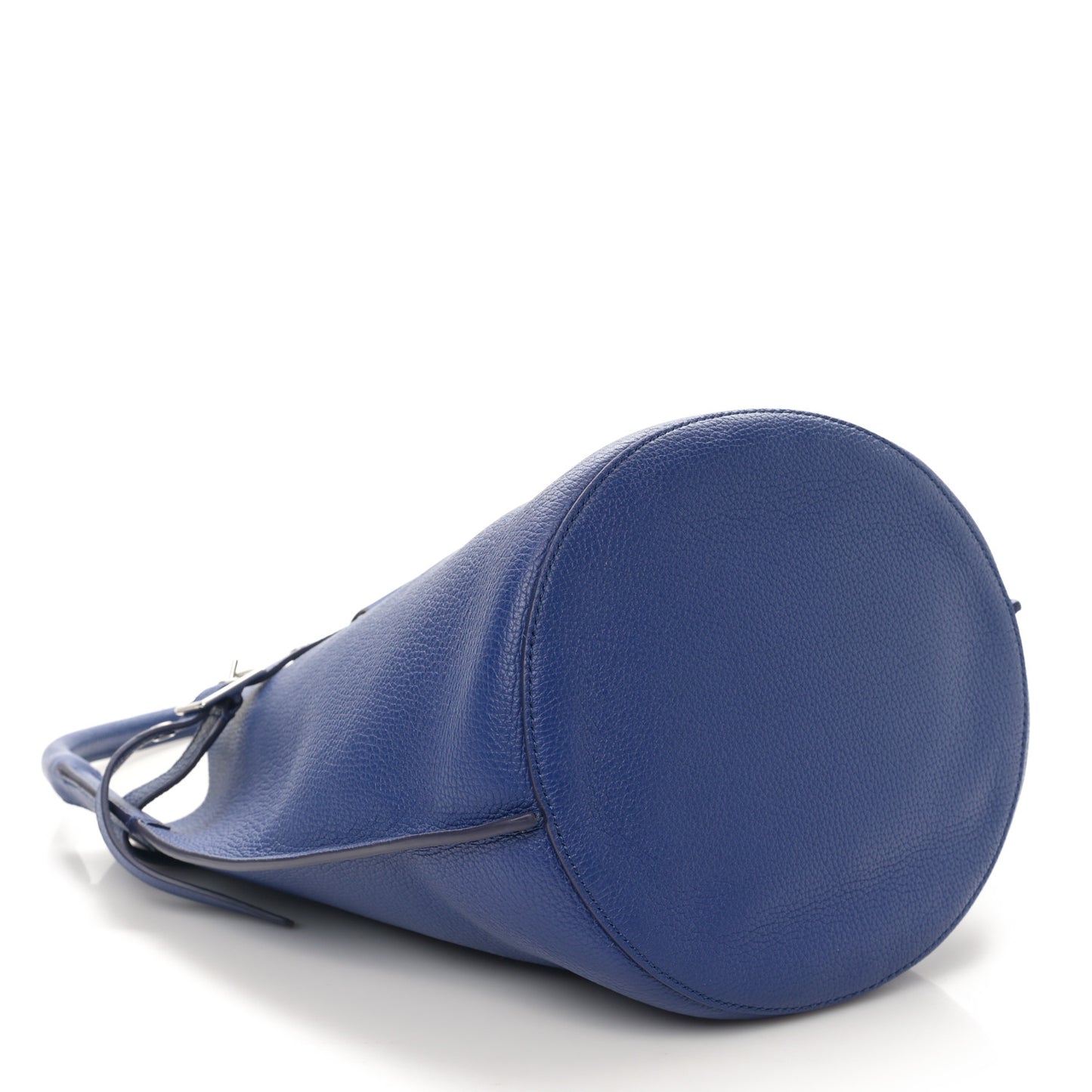Supple Grained Calfskin Big Bag Bucket Cobalt