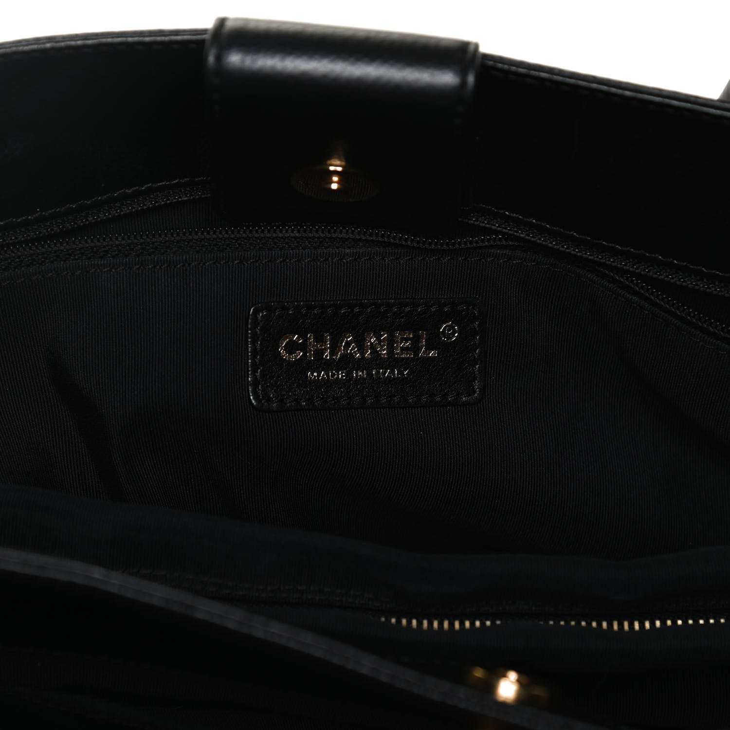 Chanel Calfskin Cerf Shopper Tote Black 6 of 13