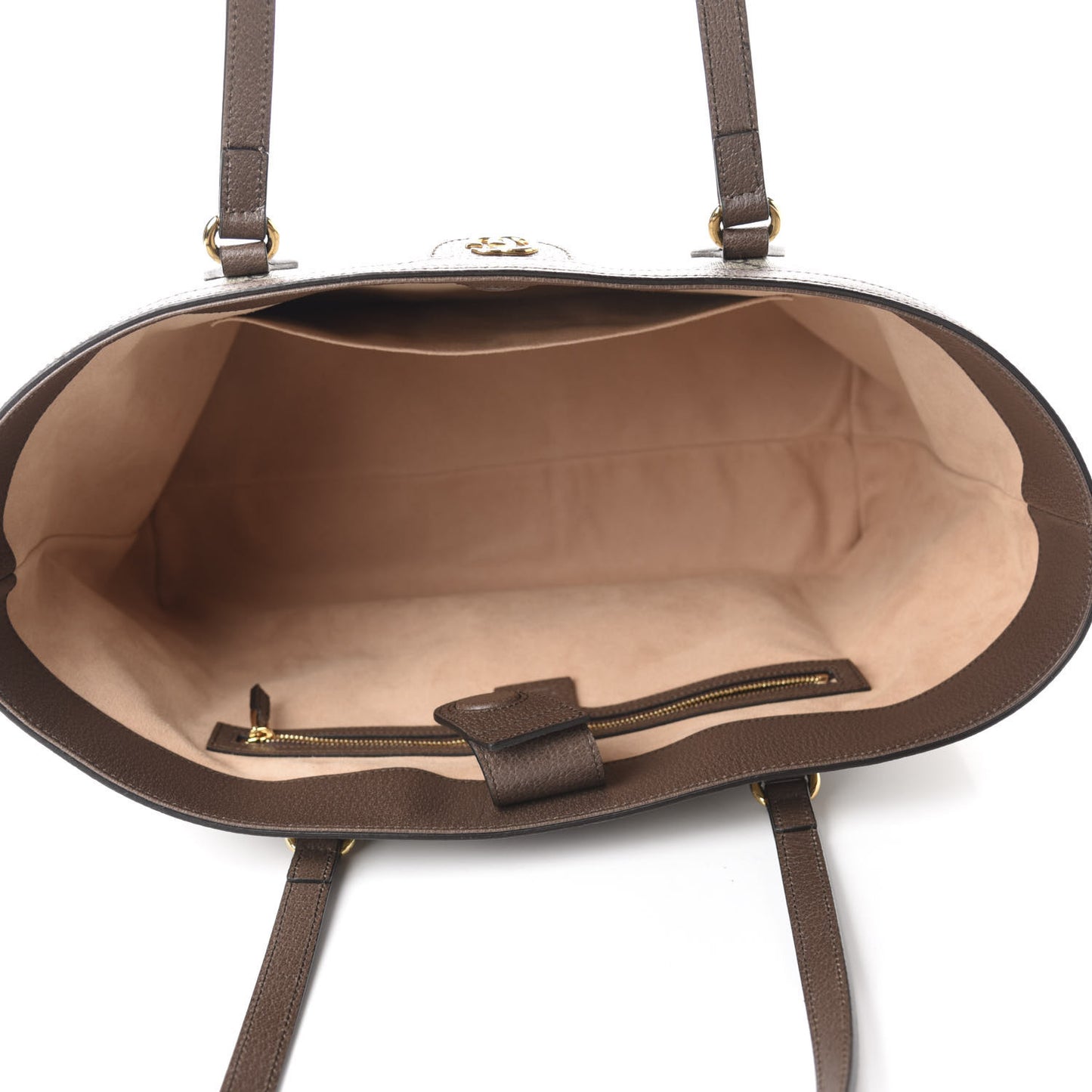 GG Supreme Monogram Medium Ophidia Shopping Tote Brown