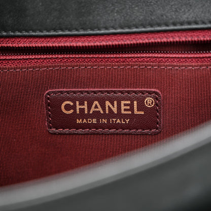 Chanel Suede Calfskin Jumbo Happy Stitch Flap Black 6 of 11
