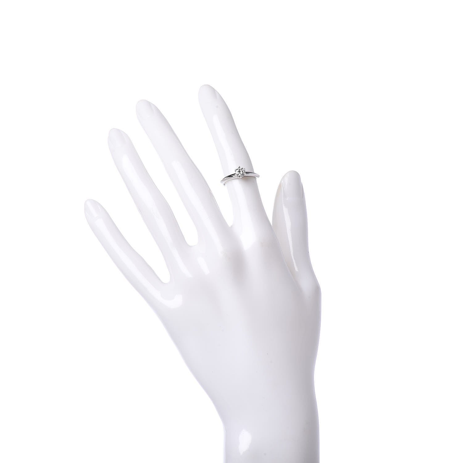 Tiffany Platinum Diamond .38ct Solitaire Engagement Ring 48 4.5 2 of 8