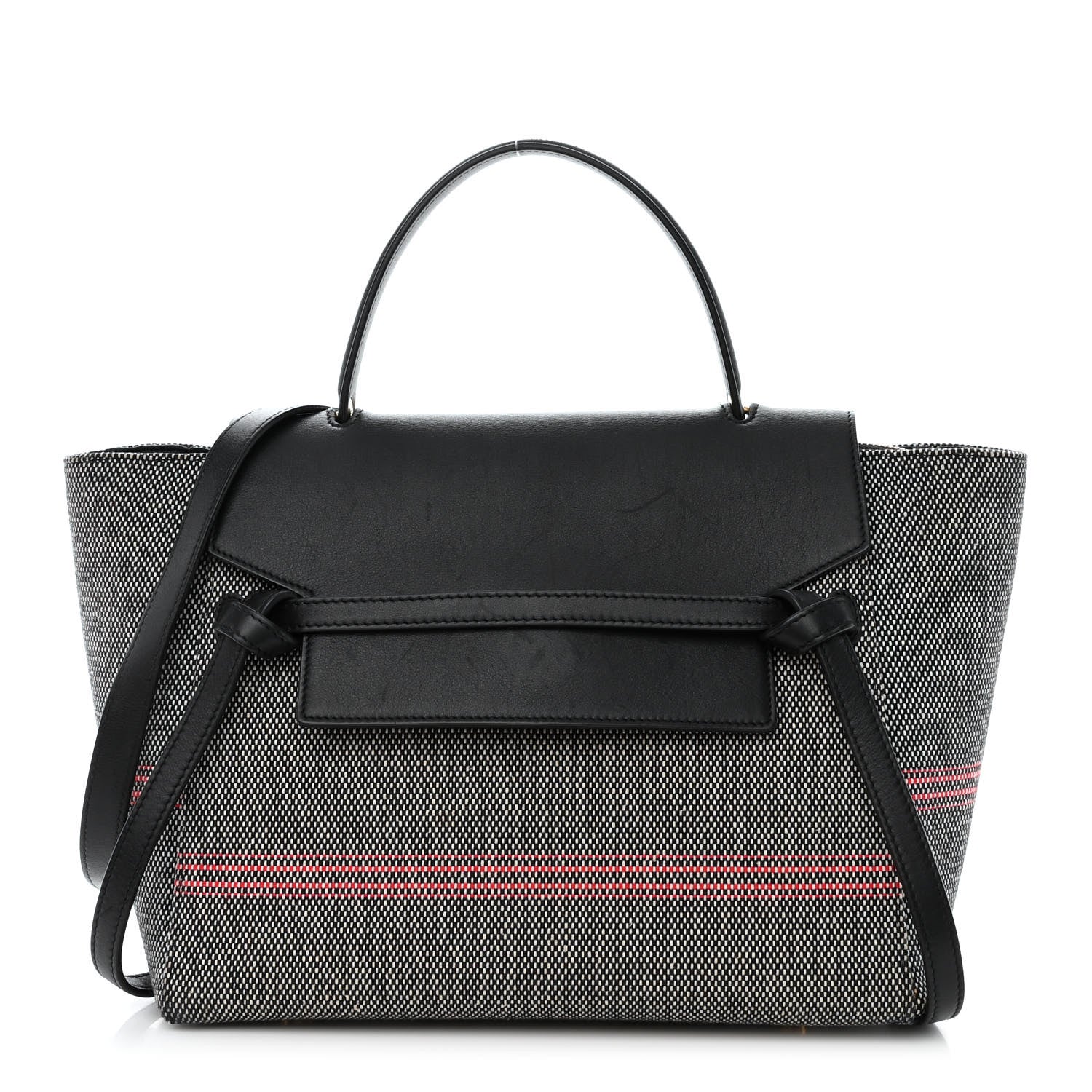 Celine Cotton Canvas Calfskin Mini Belt Bag Black 1 of 13