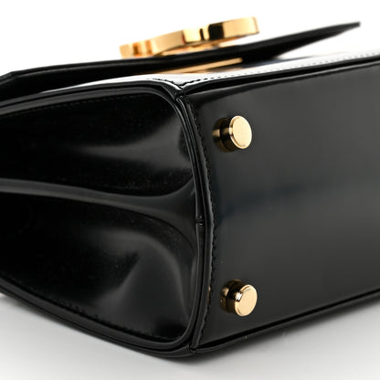 Salvatore Ferragamo Brushed Off Calfskin Iconic Top Handle Bag Black 9 of 10