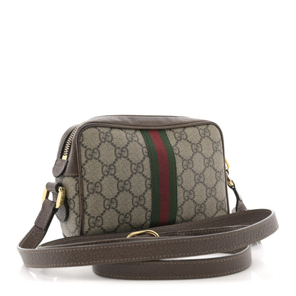 Gucci GG Supreme Monogram Web Mini Ophidia Shoulder Bag Brown 3 of 16