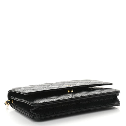 Chanel Caviar Quilted Wallet On Chain WOC Black 4 of 10