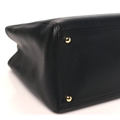 Chanel Calfskin Cerf Executive Shopper Tote Black 10 of 12