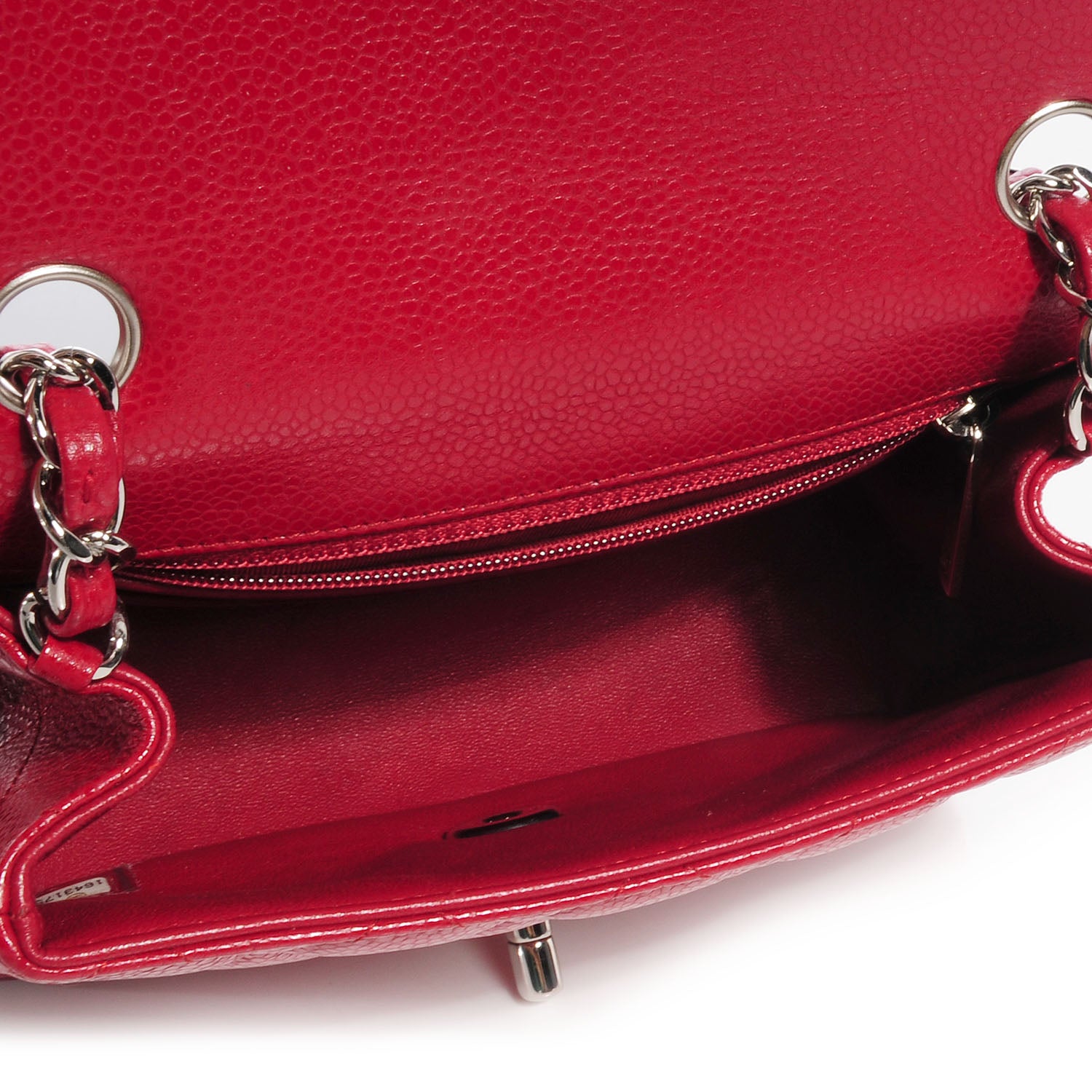 Chanel Caviar Quilted Mini Square Flap Red 5 of 8