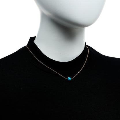 Piaget 18K Rose Gold Diamond Turquoise Possession Pendant Necklace 2 of 5