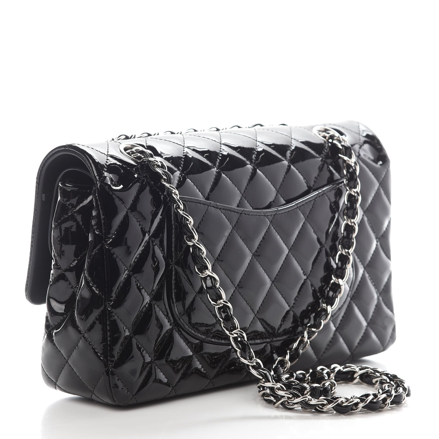 Chanel Patent Quilted Medium Double Flap Black 3 of 12
