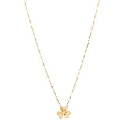 Van Cleef & Arpels 18K Yellow Gold Diamond Mini Frivole Pendant Necklace 1 of 6